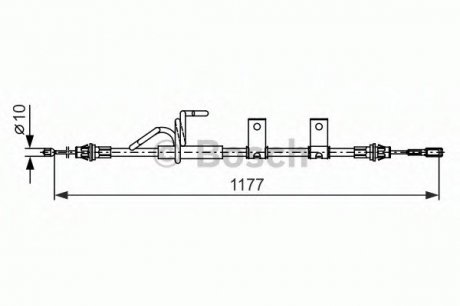 Трос тормозной 1 987 482 404 BOSCH 1987482404