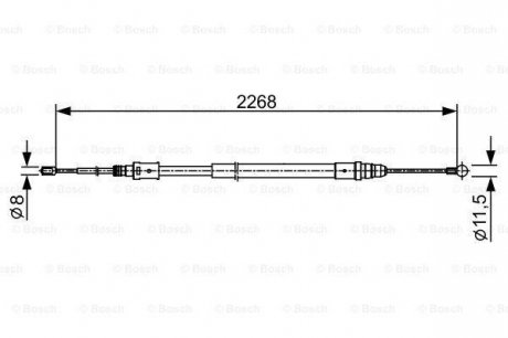 Трос тормозной 1 987 482 409 BOSCH 1987482409