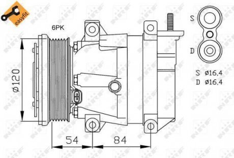 Компрессор кондиционера NRF 32484