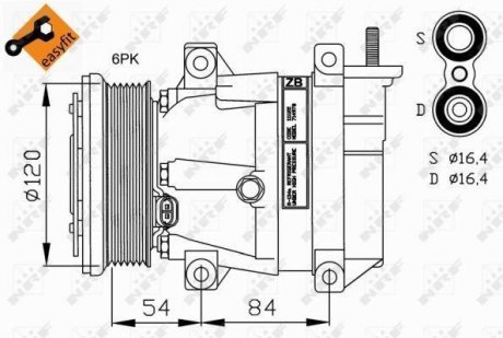 Компресор кондиционера NRF 32220