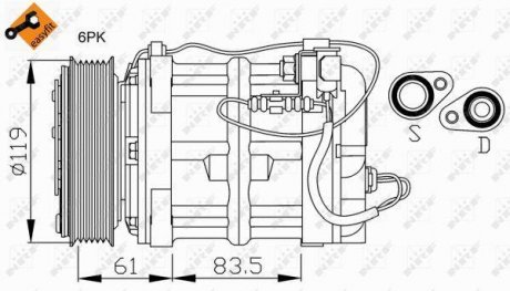 Компрессор кондиционера NRF 32108