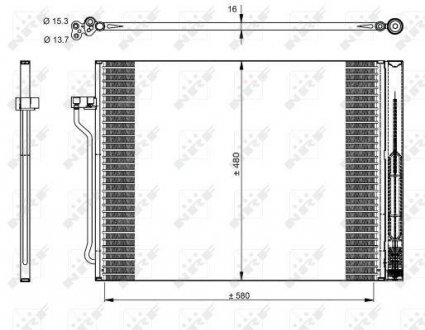 Радиатор кондиционера NRF 350325