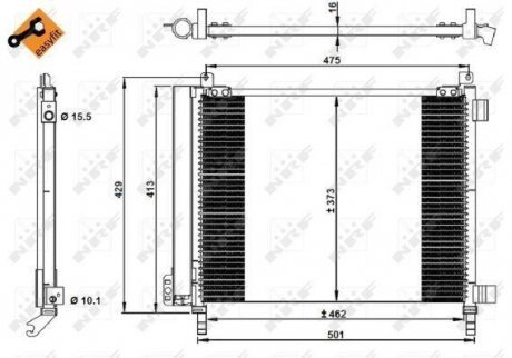 Радиатор кондиционера NRF 350228