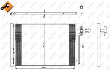 Радіатор кондиционера NRF 350224