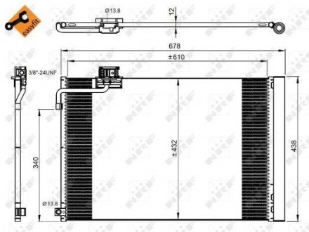 Радиатор кондиционера NRF 350214