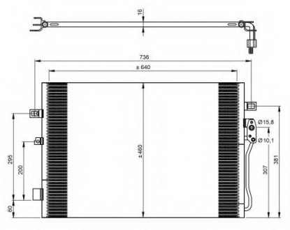 Радиатор кондиционера NRF 350087