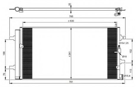 Радиатор кондиционера NRF 350069