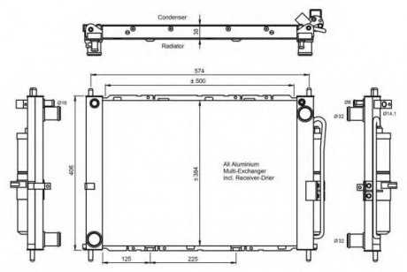 Радиатор кондиционера NRF 350068