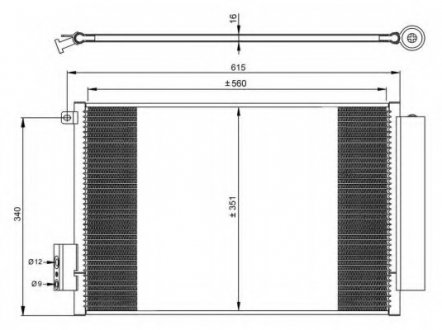 Радиатор кондиционера NRF 350065