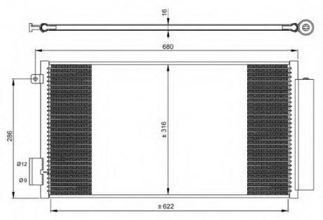 Радиатор кондиционера NRF 350061