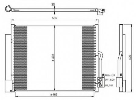 Радиатор кондиционера NRF 350053