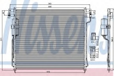 Радиатор кондиционера NS_K Nissens A/S 94879