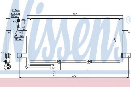 Радиатор кондиционера NS_K Nissens A/S 94834