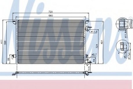 Радиатор кондиционера NS_K Nissens A/S 94598
