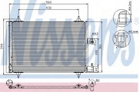 Радиатор кондиционера NS_K Nissens A/S 94534