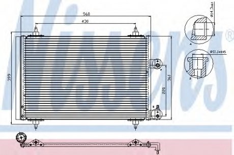 Радиатор кондиционера NS_K Nissens A/S 94560 (фото 1)