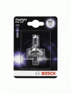 Лампа накаливания H7 12V 55W PX26d GigaLight +120 (blister 1шт) 1 987 301 110 BOSCH 1987301110