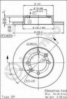 Тормозной диск Brembo 08.4480.10