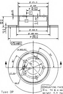 Тормозной диск Brembo 08.9787.11