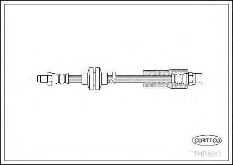 Тормозной шланг CORTECO 19018517