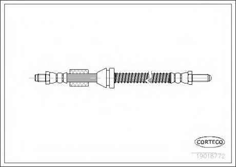 Тормозной шланг CORTECO 19018772