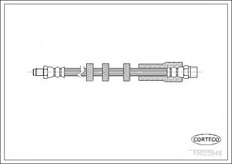 Тормозной шланг CORTECO 19025848