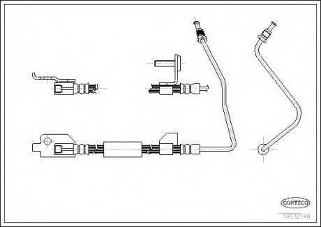 Тормозной шланг CORTECO 19032148