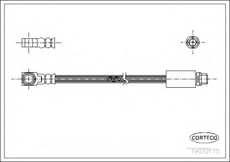 Тормозной шланг CORTECO 19032175