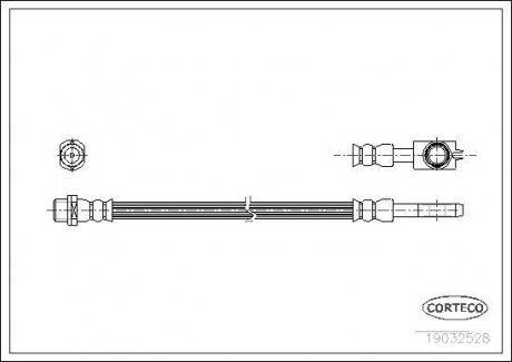 Тормозной шланг CORTECO 19032528