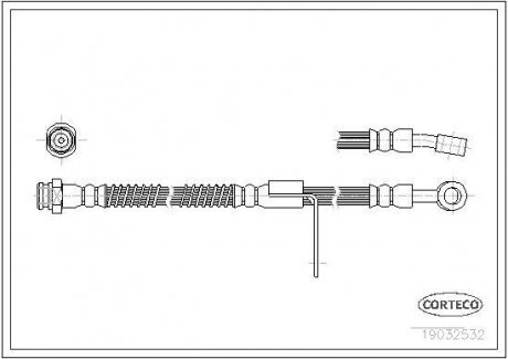 Тормозной шланг CORTECO 19032532