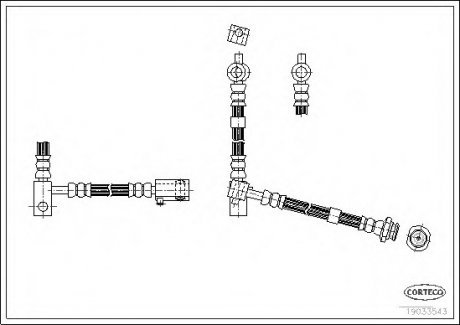 Тормозной шланг CORTECO 19033543