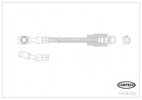 Тормозной шланг CORTECO 19036352