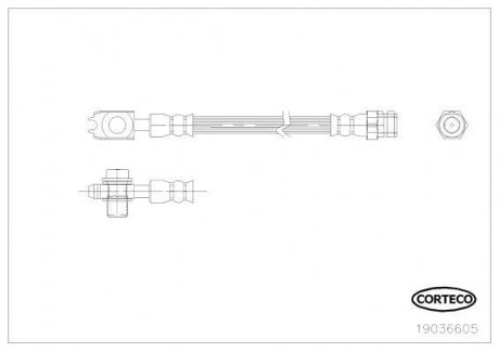 Тормозной шланг CORTECO 19036605