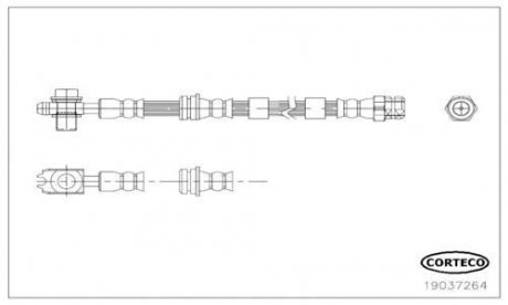 Тормозной шланг CORTECO 19037264