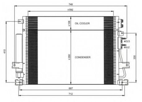 Радіатор кондиционера NRF 35966