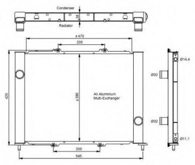 Радіатор кондиционера NRF 35887