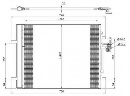 Радіатор кондиционера NRF 35884