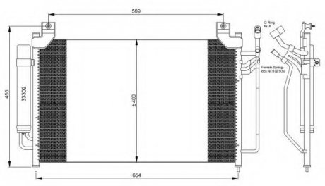 Радиатор кондиционера NRF 35881 (фото 1)