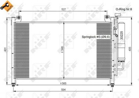 Радиатор кондиционера NRF 35870