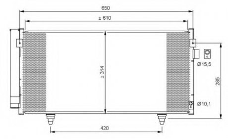 Радиатор кондиционера NRF 35855 (фото 1)