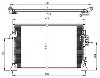 Радіатор кондиционера NRF 35754