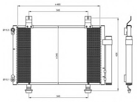 Радиатор кондиционера NRF 35645