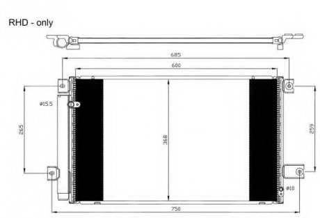 Радиатор кондиционера NRF 35629