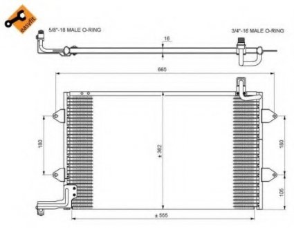 Радиатор кондиционера NRF 35584