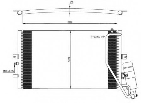 Радіатор кондиционера NRF 35558