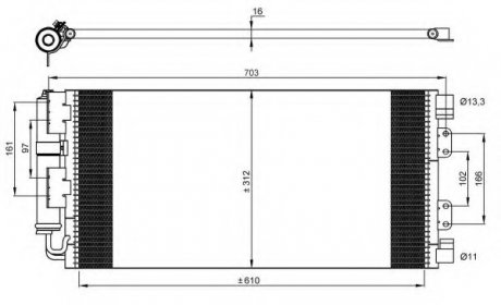 Радиатор кондиционера NRF 35548