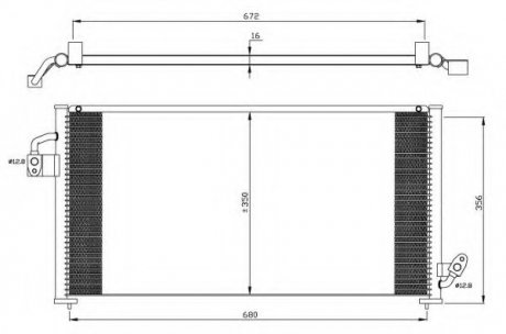 Радиатор кондиционера NRF 35523