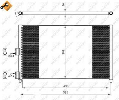 Радиатор кондиционера NRF 35502