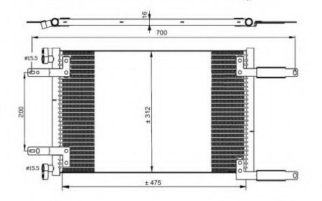 Радиатор кондиционера NRF 35493