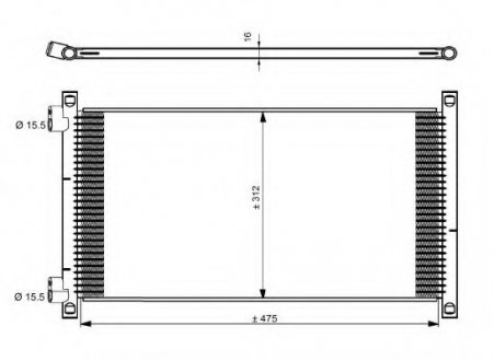 Радиатор кондиционера NRF 35490